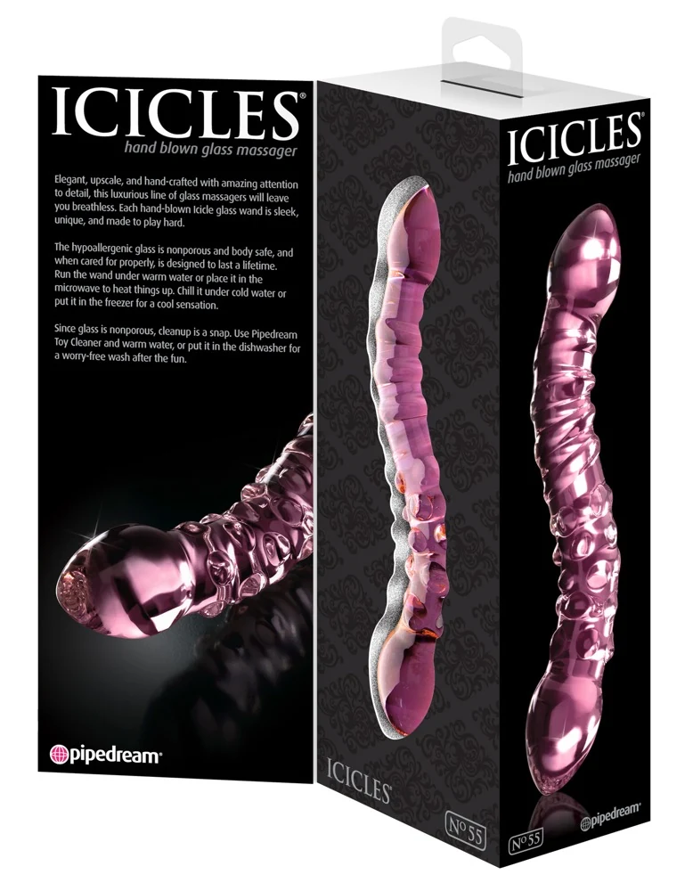 Handgemaakte glazen dildo 19,5 cm
