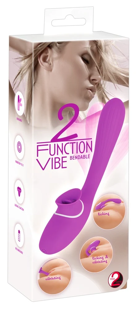 Buigbare vibrator met likfunctie
