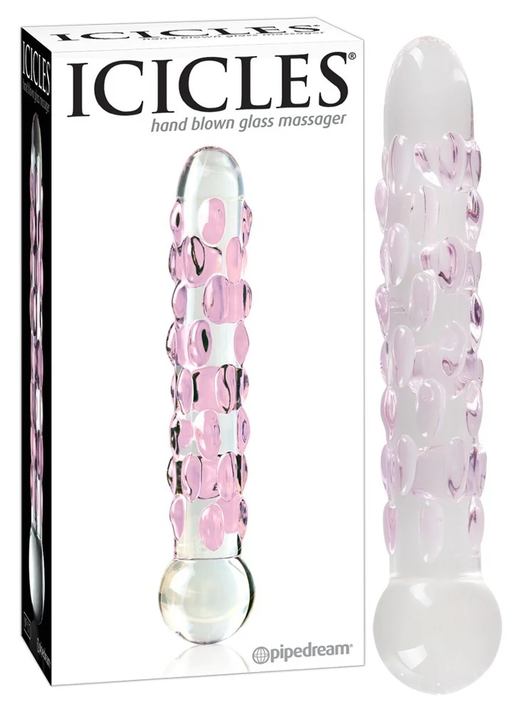 Handgemaakte glazen dildo met nopjes