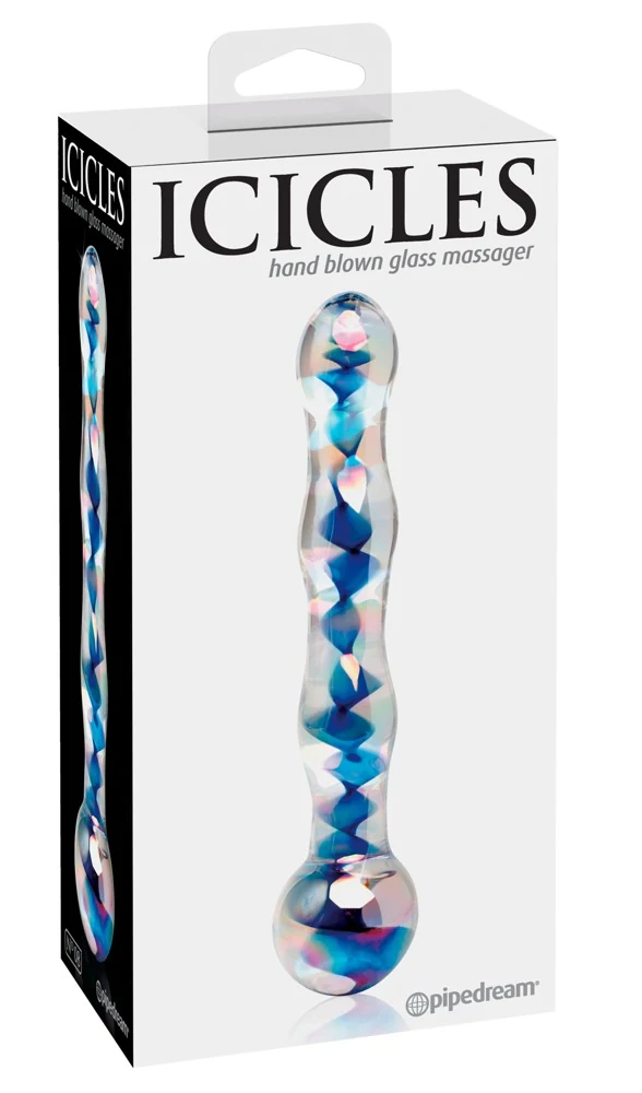 Glazen dildo met warm-koud beleving