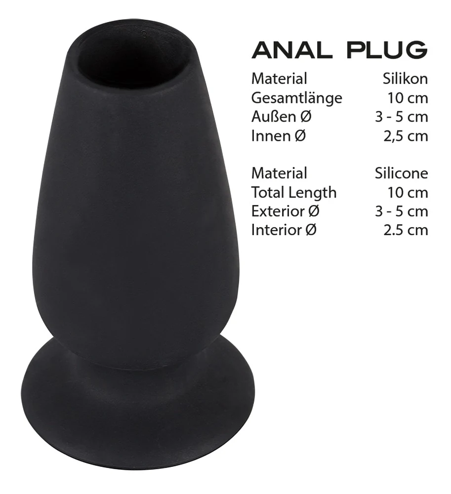 Holle anaalplug met stop