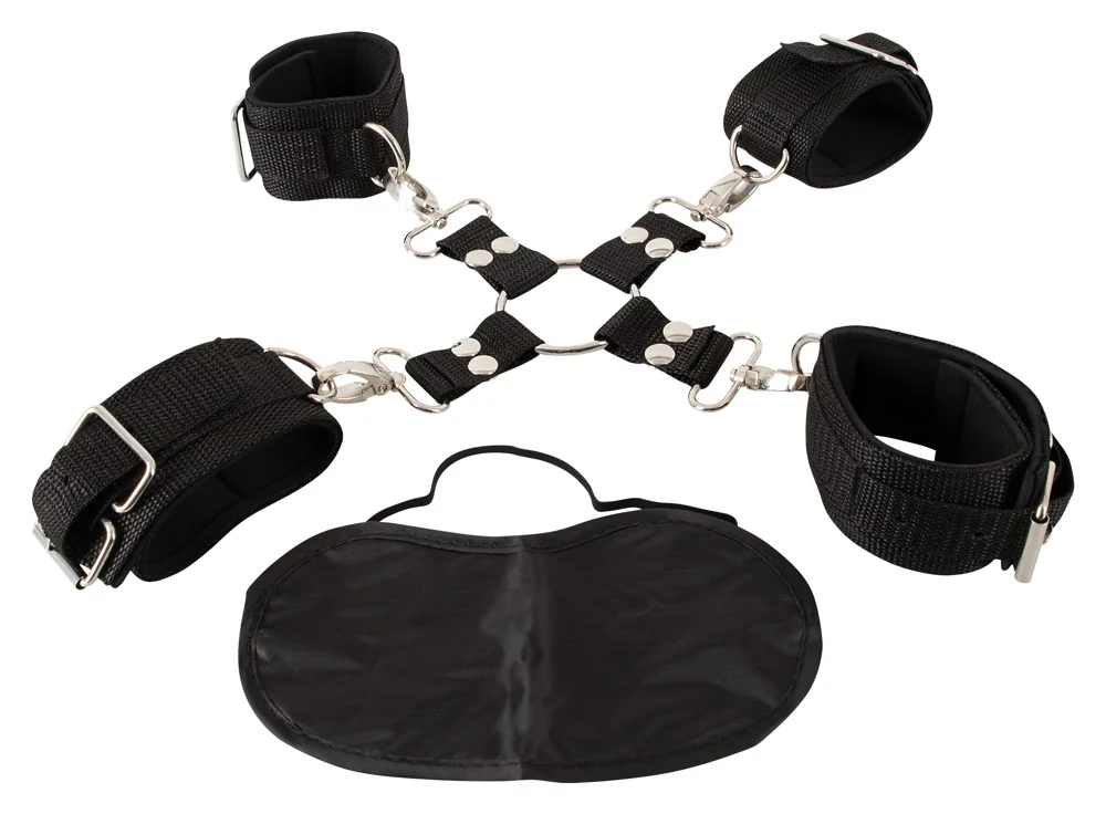 Bondage restraint set met gevoerde boeien