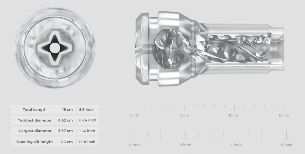 Kiiroo Feel Pocket Stroker Crystal met PowerBlow