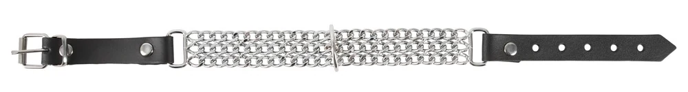 ZADO leren halsband met kettingen