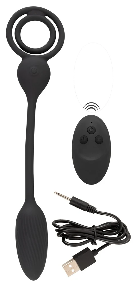 Rebel cockring met afstandsbediening en butt plug