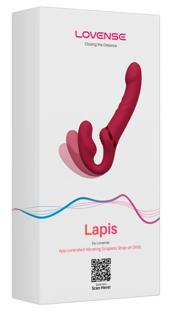 Lovense Lapis app controlled strapless strap-on