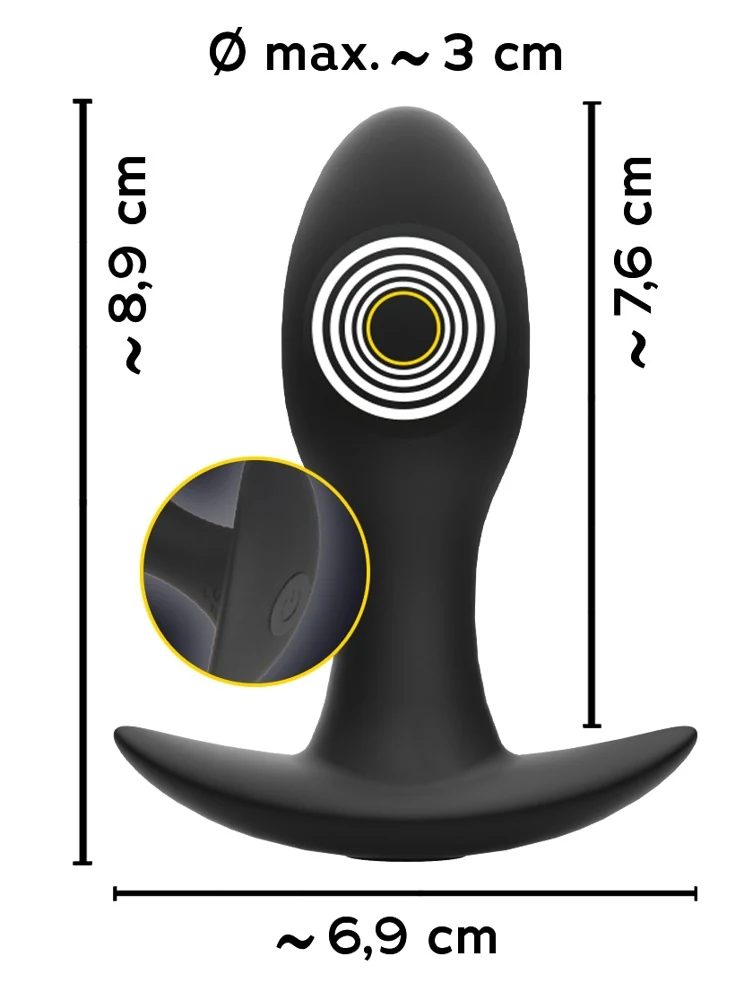 ANOS butt plug met vibratie oplaadbaar