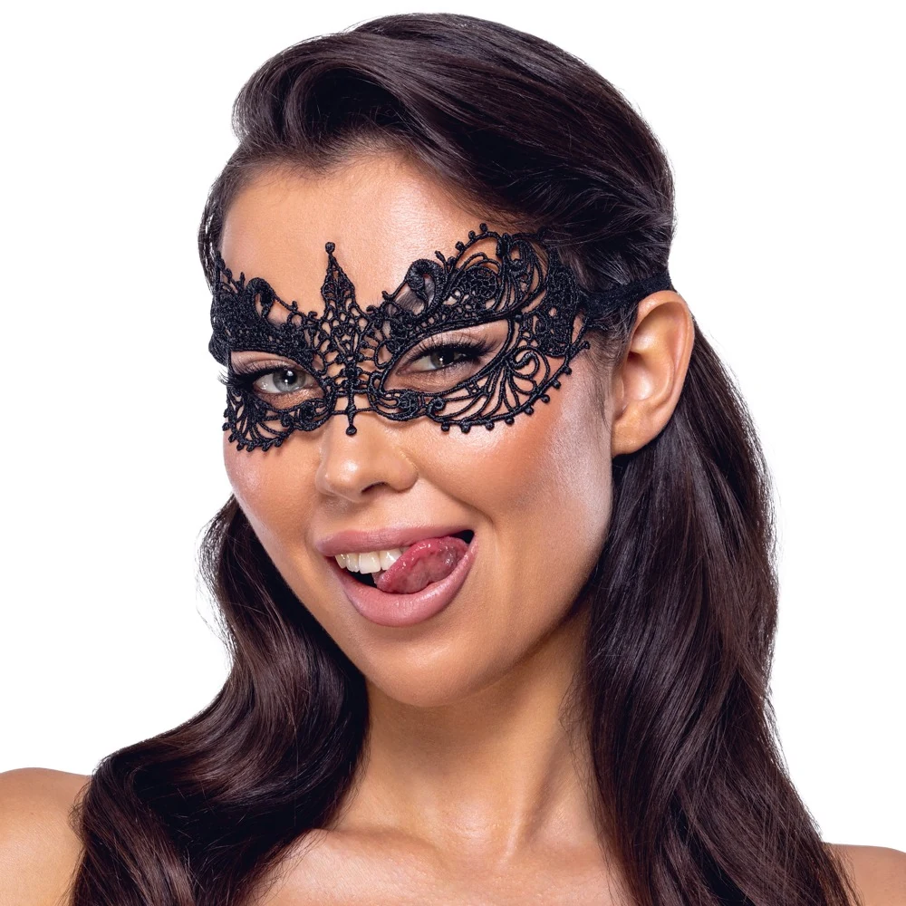Cottelli zwart oogmasker met borduursel