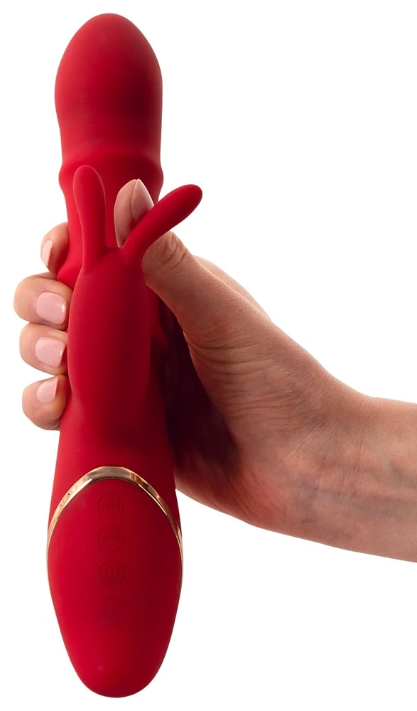 Rabbit vibrator met bewegende ringen
