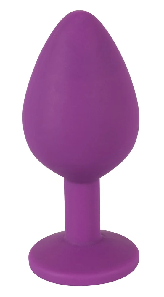 Paarse anaalplug met edelsteen