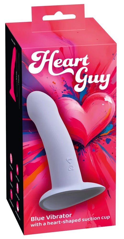 You2Toys Heart Guy Blue vibrator met zuigvoet