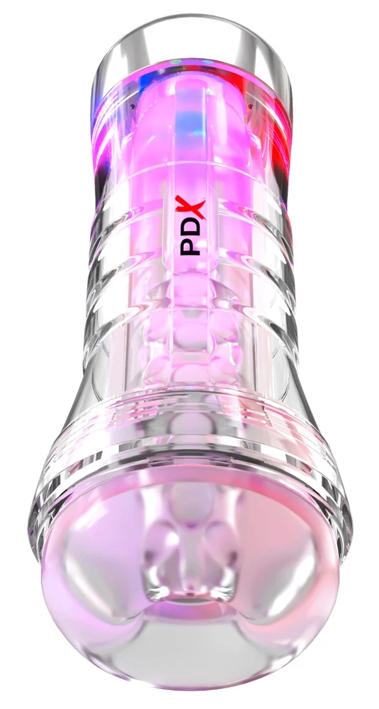 PDX Elite ViewTube XXL See-Thru EZ-Grip LED Stroker Clear