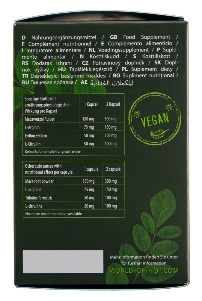 Pure Moringa + Maca Man Power Capsules