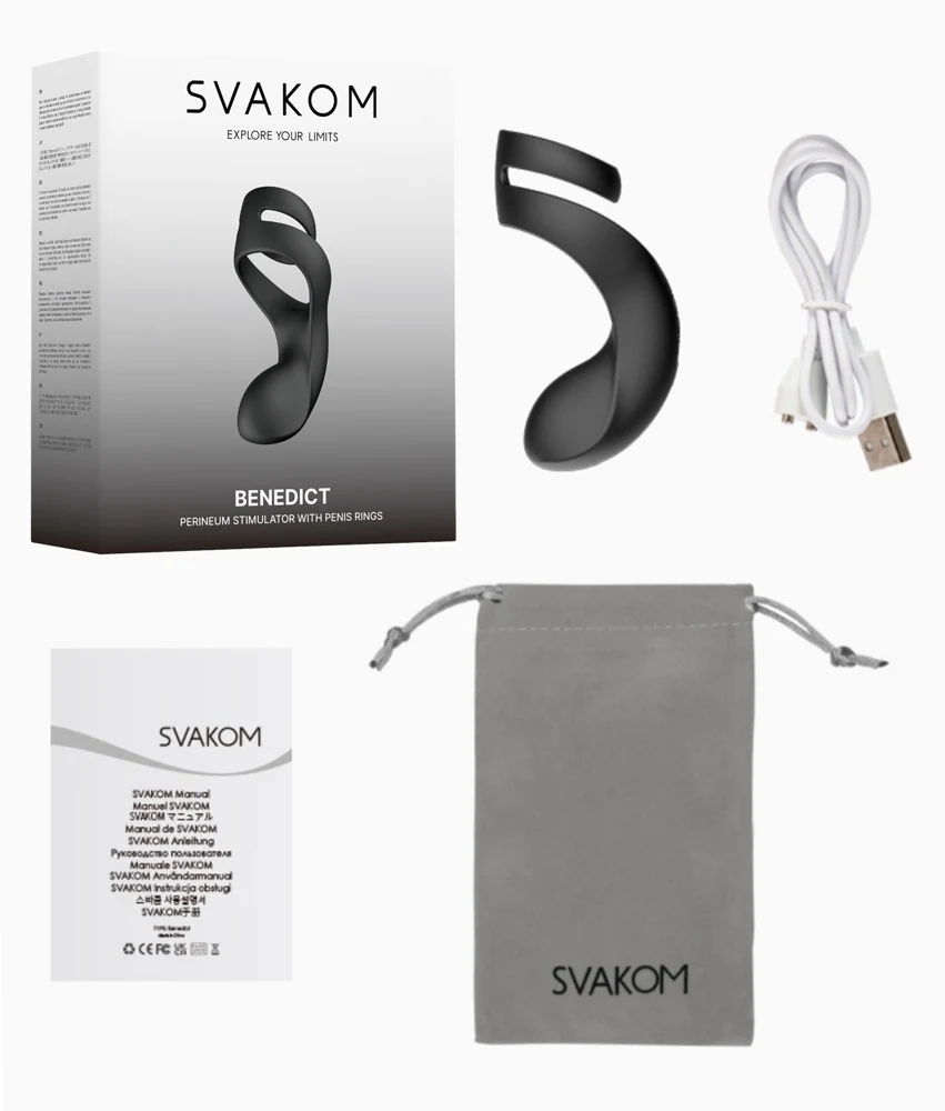 SVAKOM Benedict penisring met perineum vibrator