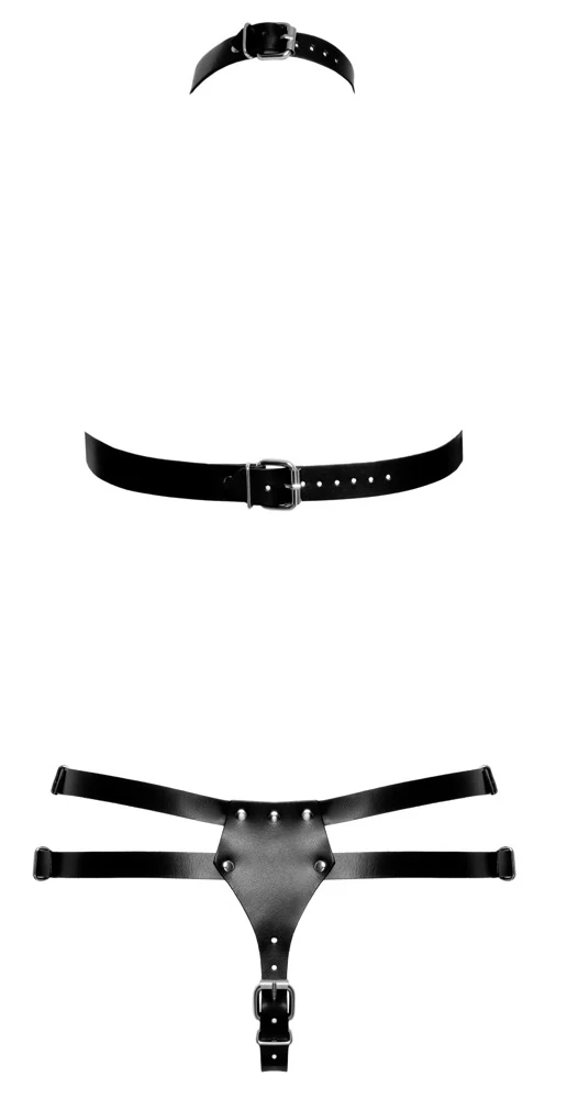 ZADO leren harnasset met verstelbare strap-on string