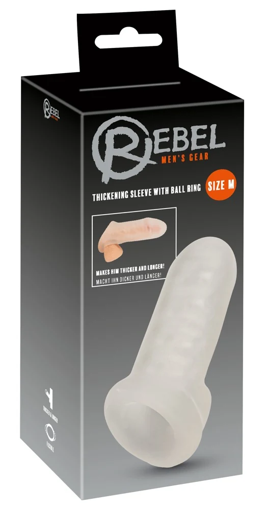 REBEL penissleeve met balring maat M