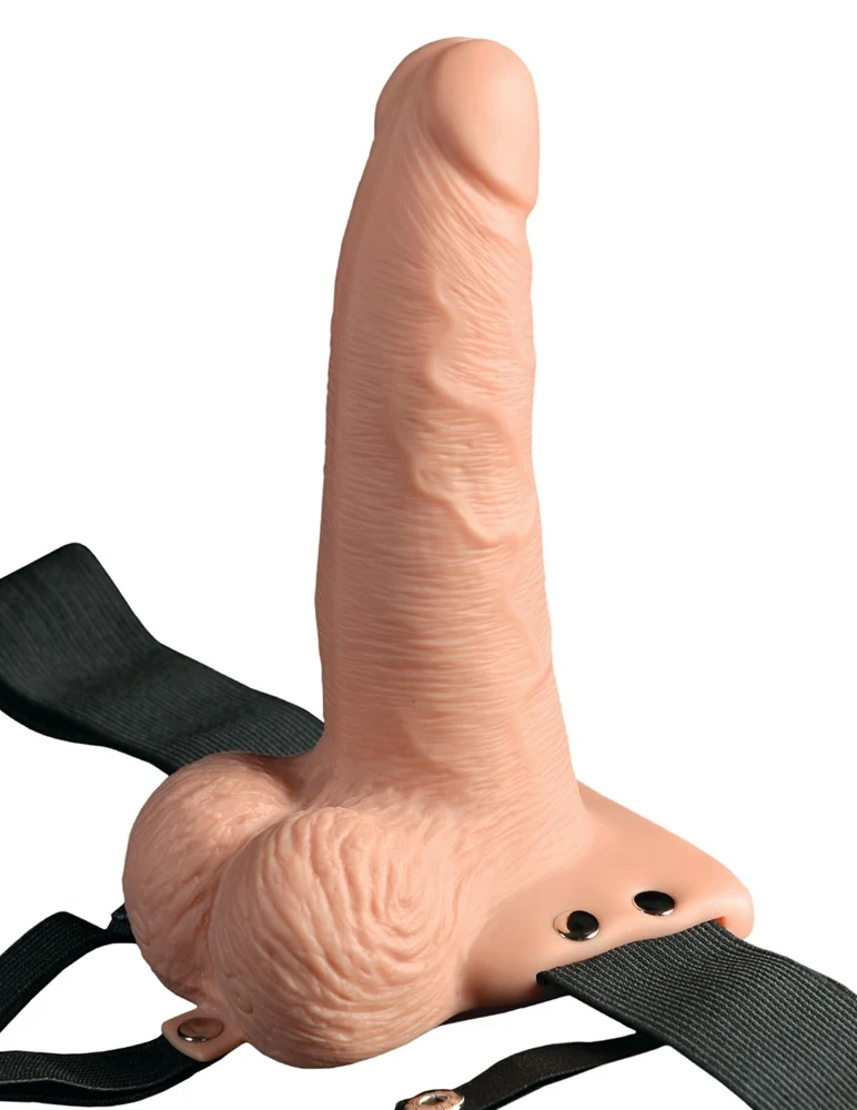 Vibrerende holle natuurvibrator met strap-on