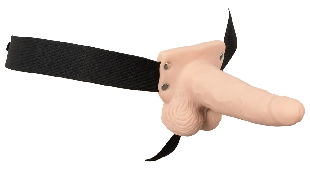 Vibrerende strap-on sleeve met verstelbare jockstrap