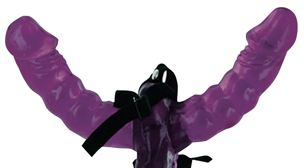 Verstelbare strap-on met dubbele dildo