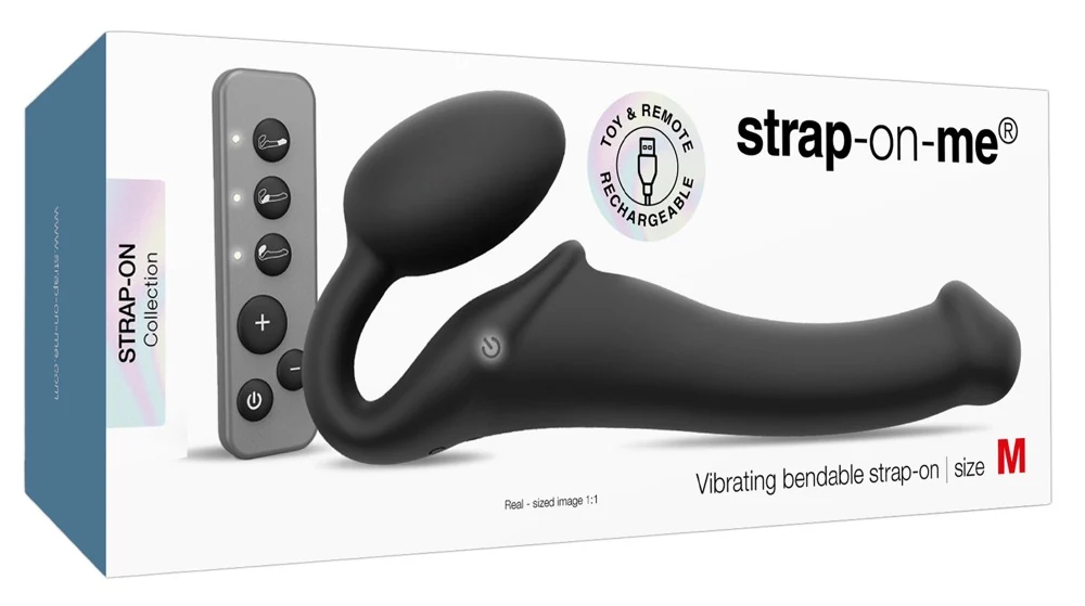 Vibrating Bendable Strap-On met 3 motoren