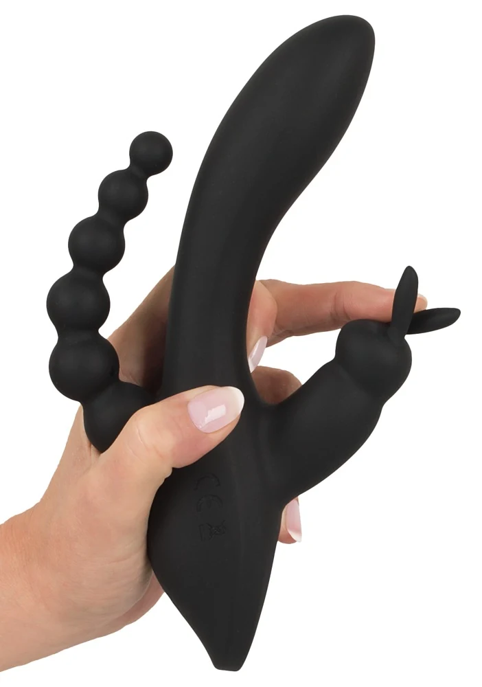 Rabbit vibrator met clitoris- en anusstimulator