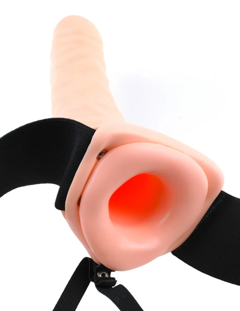 Holle strap-on dildo met vibratie en afstandsbediening
