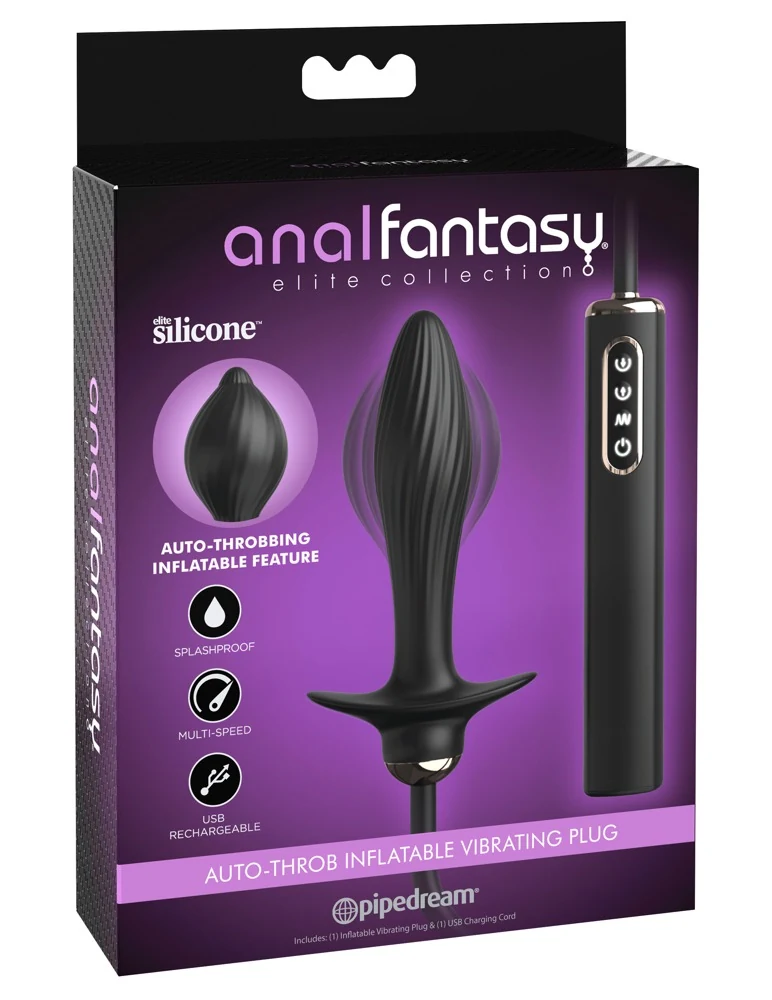 Anal Fantasy Elite Auto-Throb opblaasbare vibrerende plug