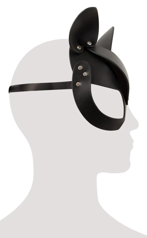 Kattenmasker van imitatieleer met oren