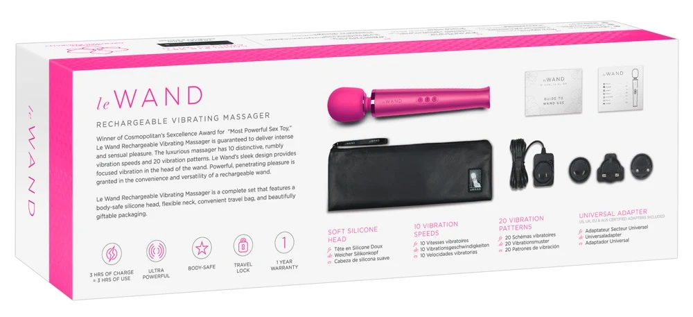 Luxe oplaadbare massagestaaf met siliconen kop