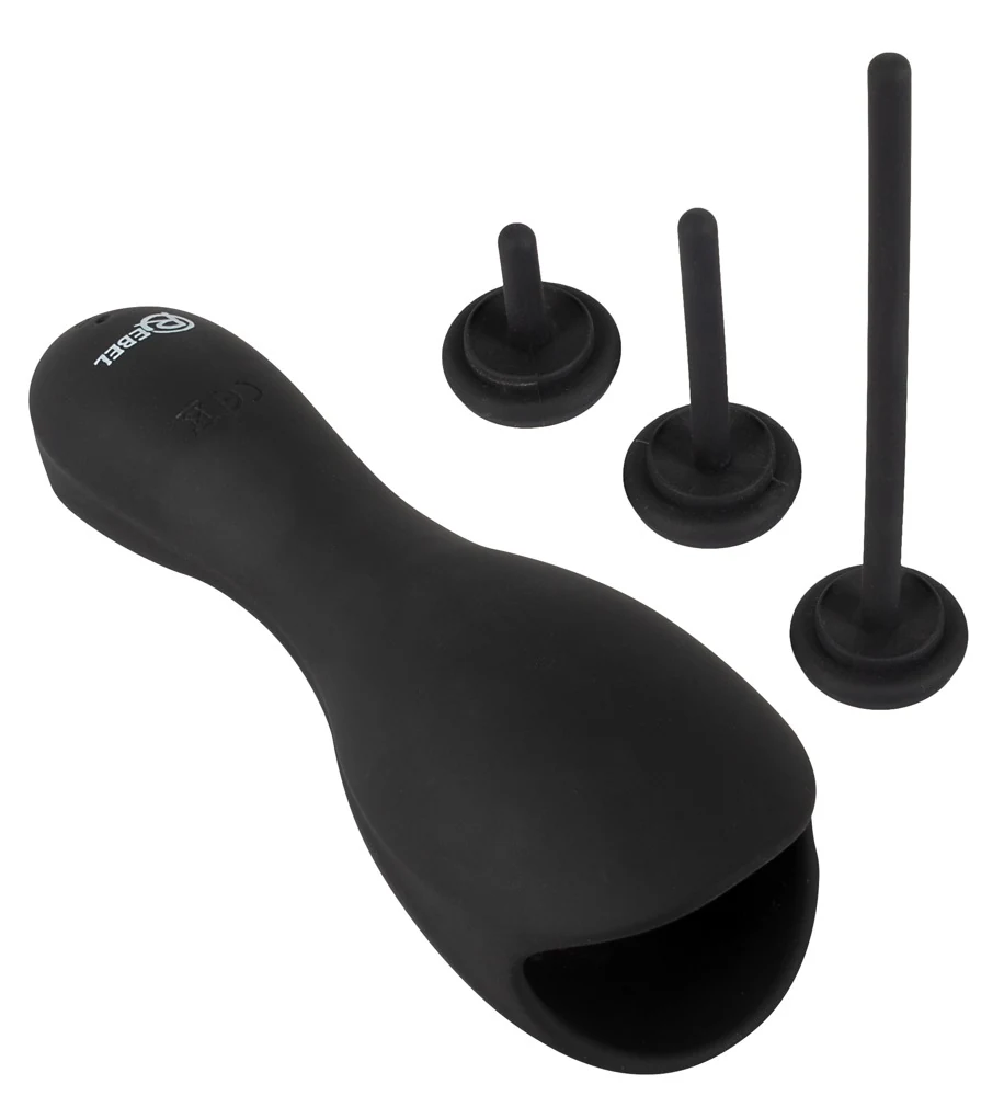 Compacte eikel vibrator met 3 dilators