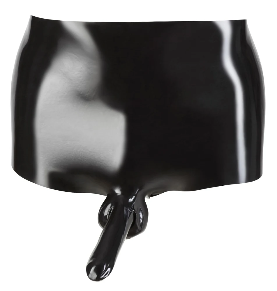 Latex broek met anatomisch omhulsel