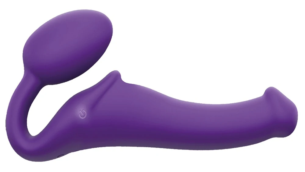 Vibrerende buigbare strap-on met afstandsbediening