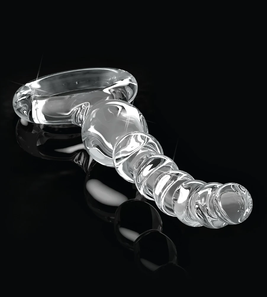 Gebogen glazen anaal balletjesketting