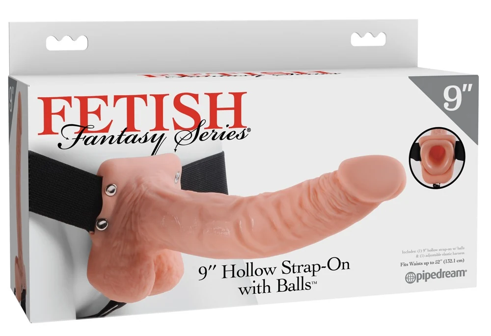 Holle dildo met elastische strap-on