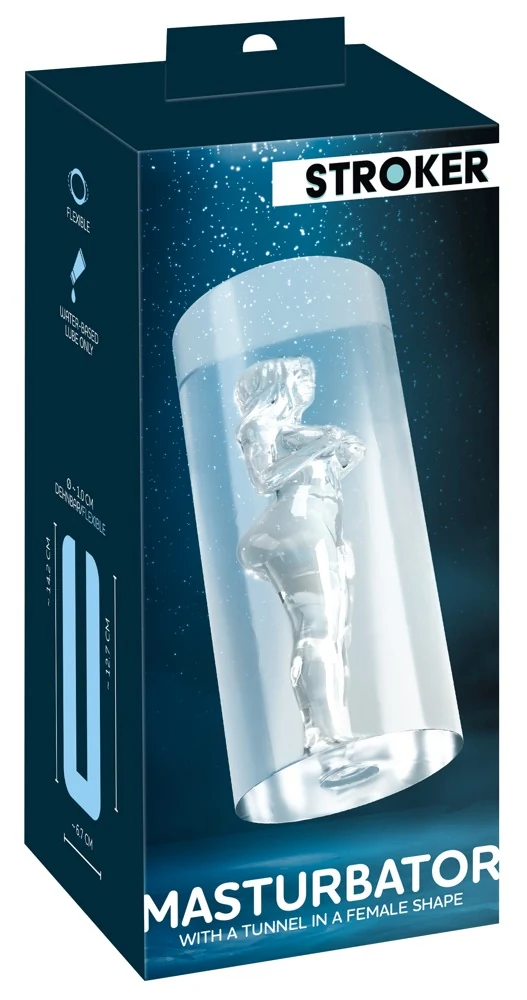 STROKER transparante masturbator met 3D tunnel