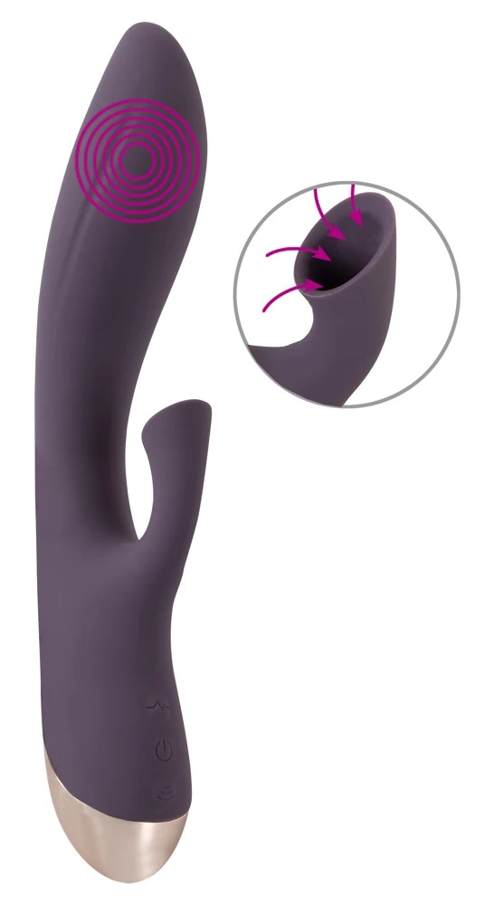 Clitoriszuiger met G-spot vibrator oplaadbaar