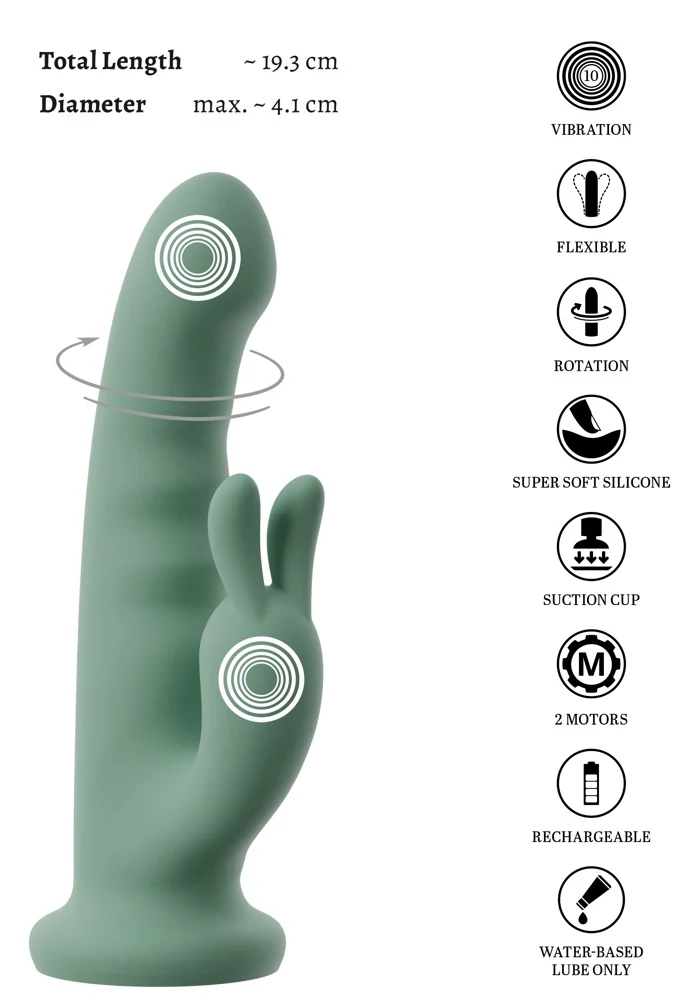 LUVIO Soft Rotating Vibrator met Zuigvoet