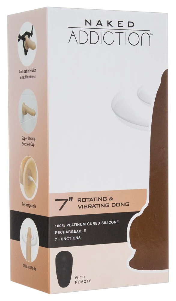 Naked Addiction roterende en vibrerende dildo 17,8 cm