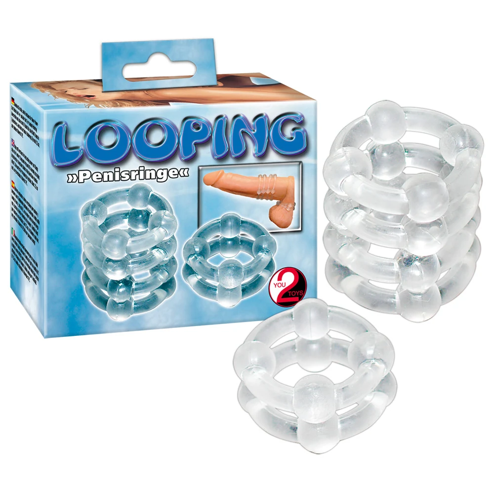 Set van 2 transparante penisringen