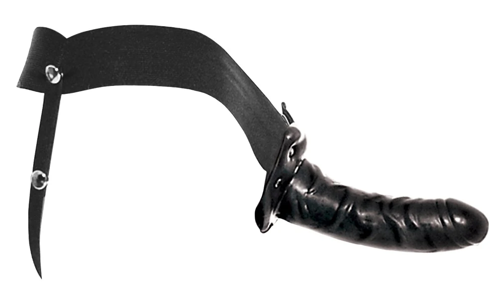 Holle dildo met verstelbaar harnas