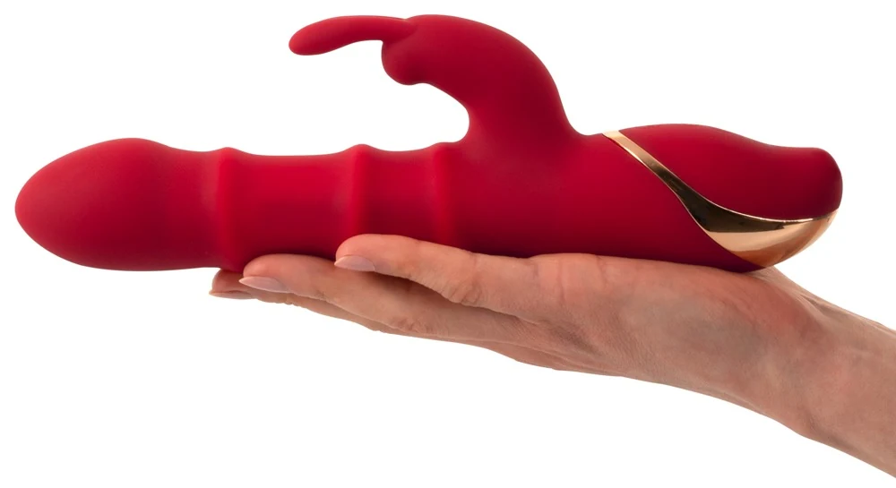 Rabbit vibrator met bewegende ringen