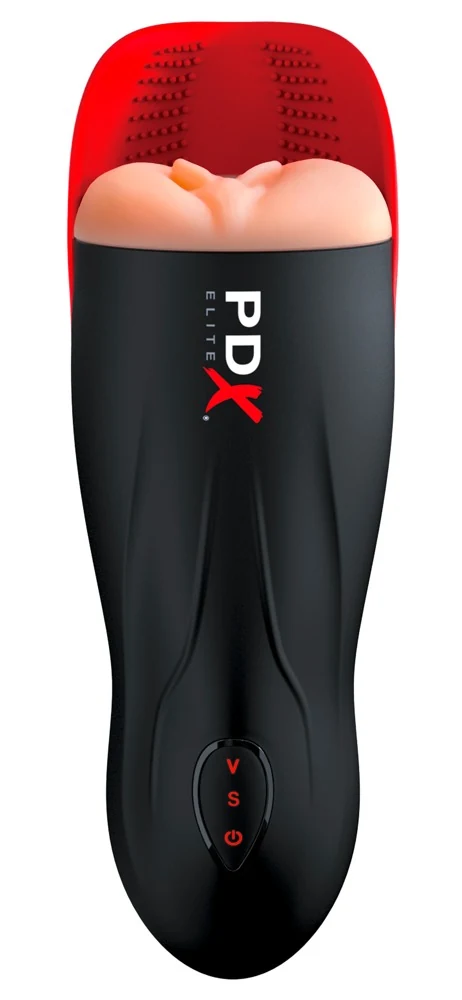 PDX Elite Fuck-O-Matic masturbator met testikelstimulator