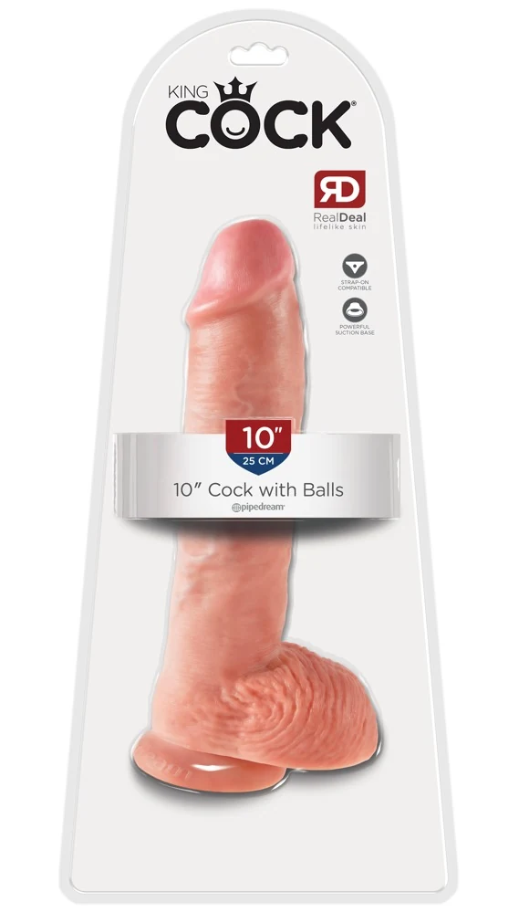 Realistische dildo met zuigvoet 25,4 cm