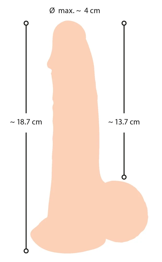 Realistische dildo met zuignap van Nature Skin