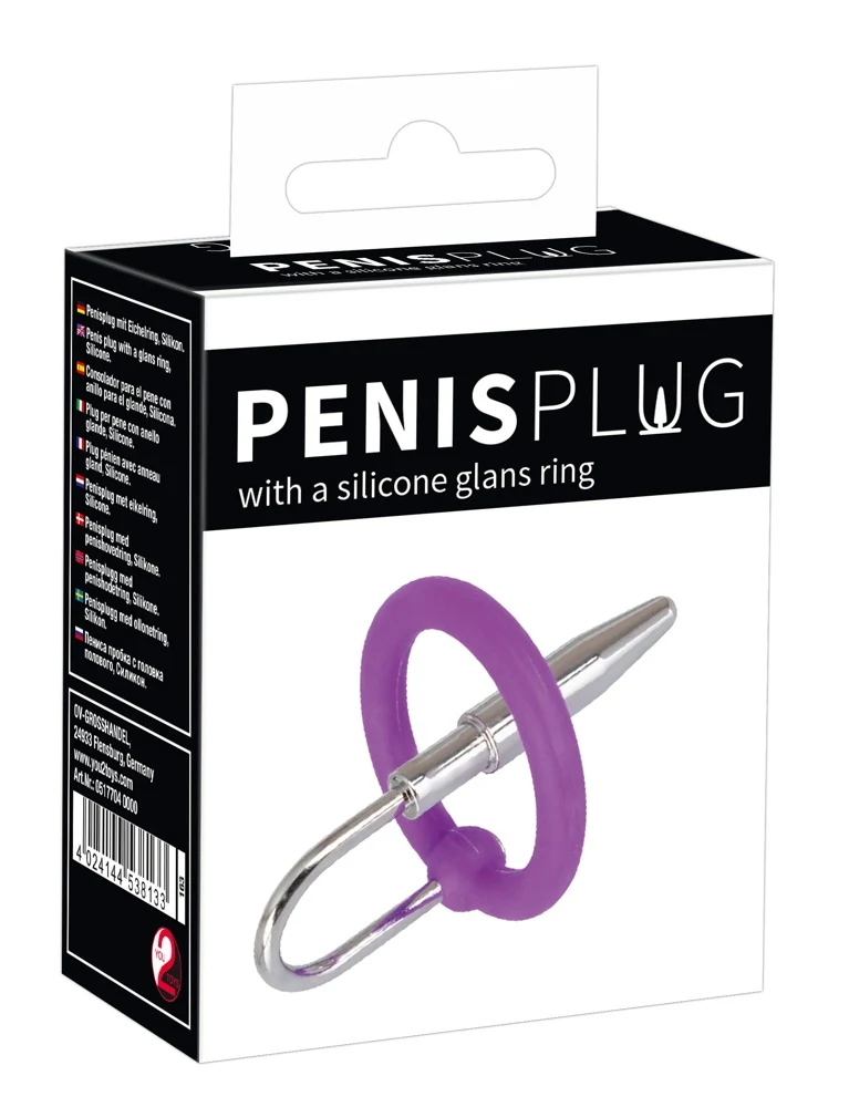 Urethrale penisplug met siliconen ring