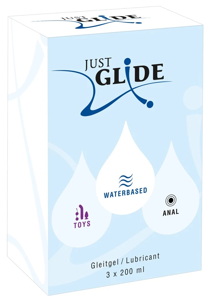Just Glide glijmiddel set 3 x 200 ml