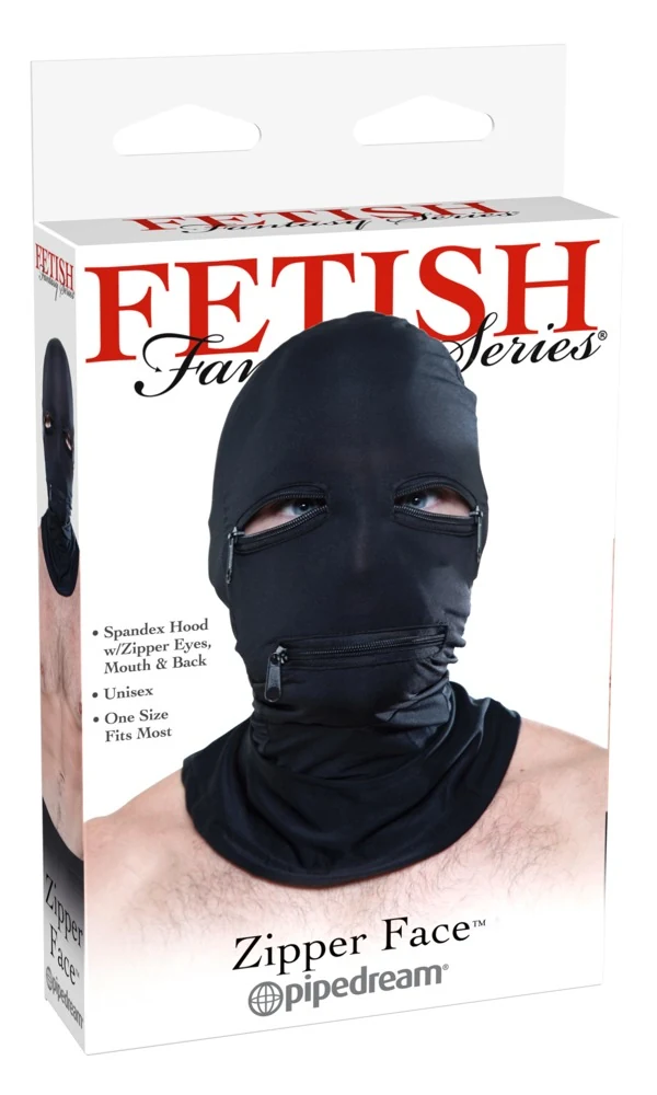 Elastisch hoofdmasker met ritsen