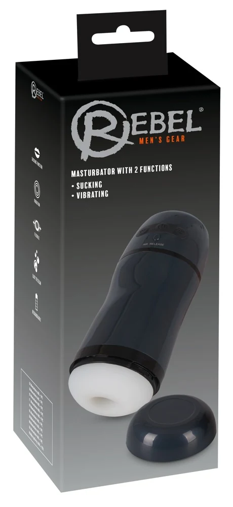 Masturbator met vibratie en zuigfunctie