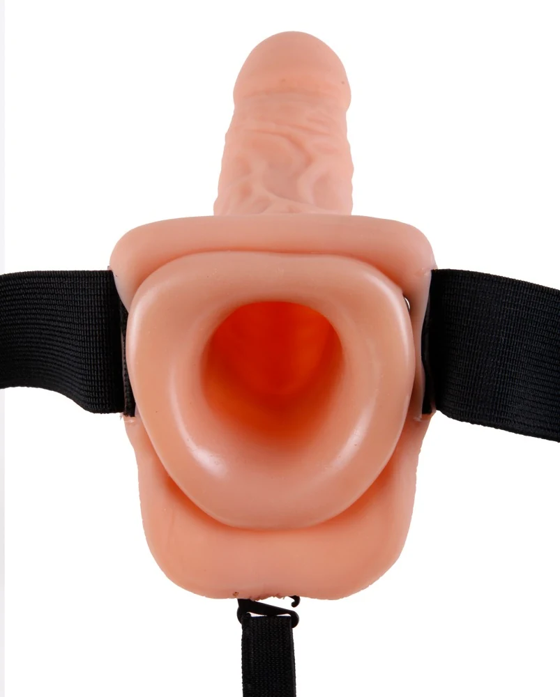Holle dildo met elastische strap-on