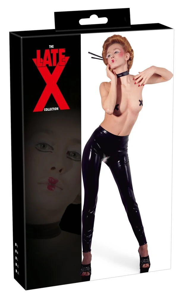 Latex legging met open kruis